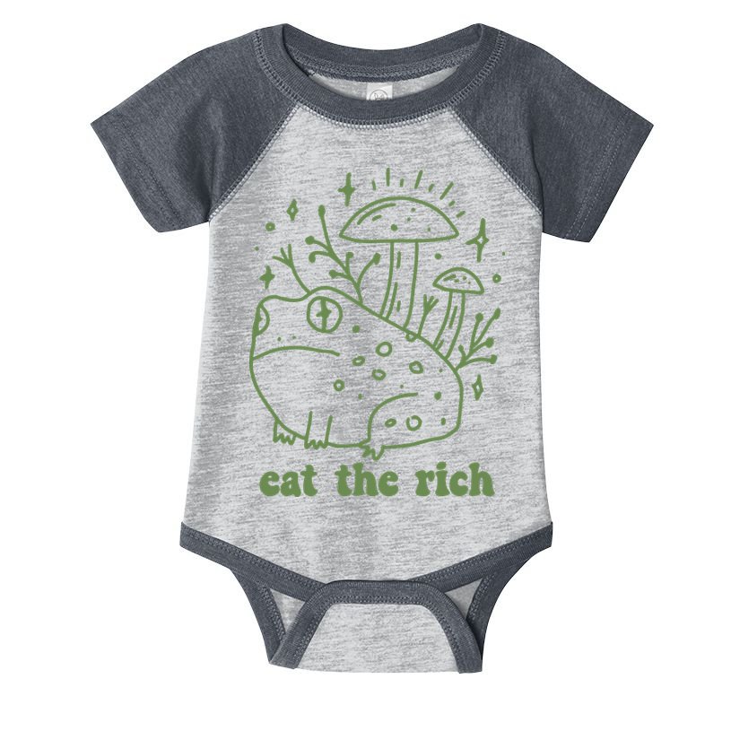 Eat The Rich Frog Anti Capitalist Infant Baby Jersey Bodysuit