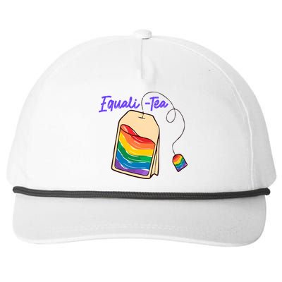 Equali Tea Rainbow Pride Month Lgbt Lgbtq Snapback Five-Panel Rope Hat