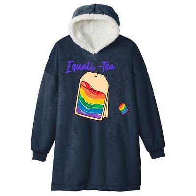 Equali Tea Rainbow Pride Month Lgbt Lgbtq Hooded Wearable Blanket