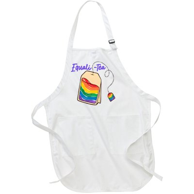 Equali Tea Rainbow Pride Month Lgbt Lgbtq Full-Length Apron With Pockets