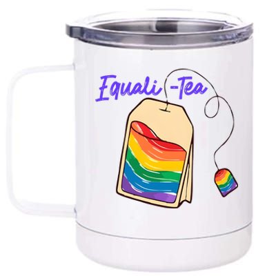 Equali Tea Rainbow Pride Month Lgbt Lgbtq 12 oz Stainless Steel Tumbler Cup