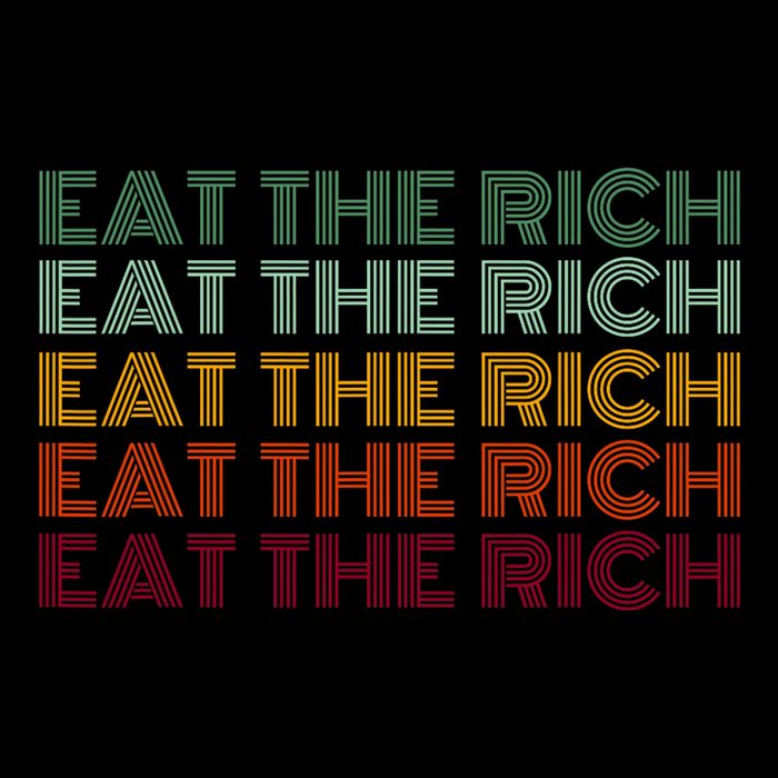 Eat The Rich Socialist Retro Button