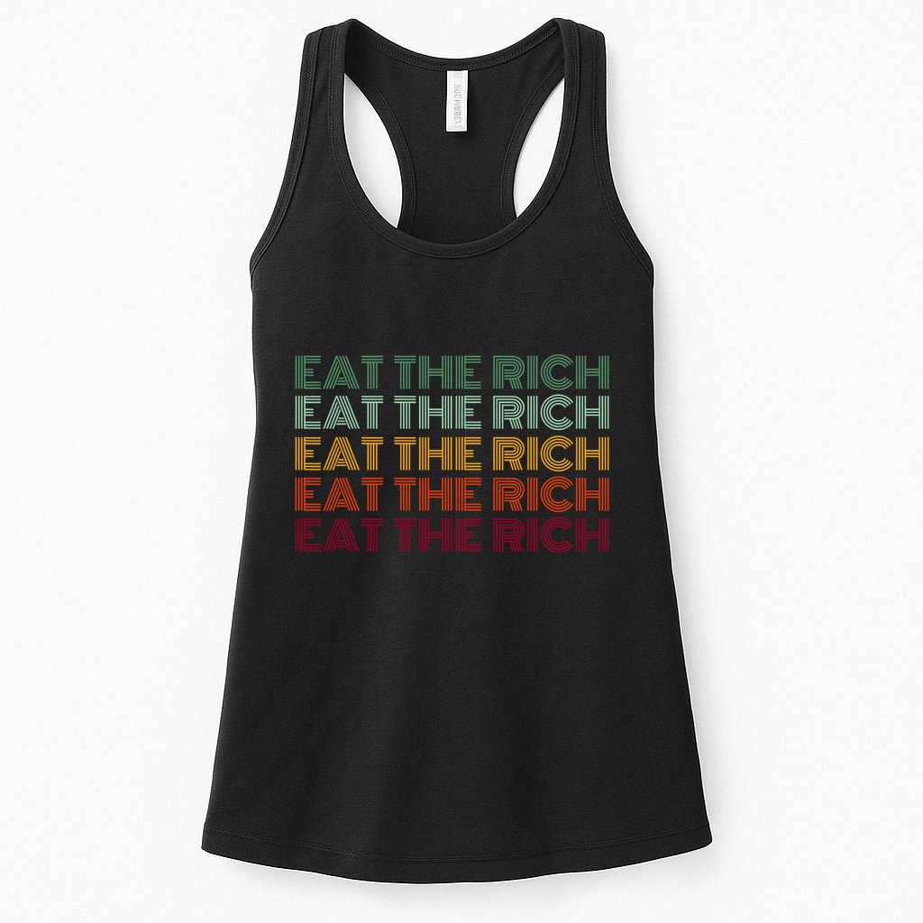 Eat The Rich Socialist Retro Womens Tank Top