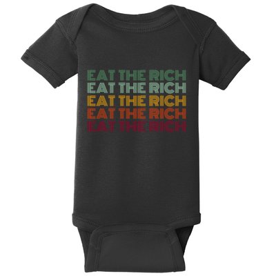 Eat The Rich Socialist Retro Baby Bodysuit