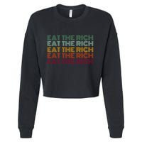 Eat The Rich Socialist Retro Cropped Pullover Crew