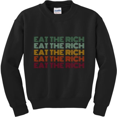 Eat The Rich Socialist Retro Kids Sweatshirt