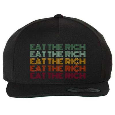 Eat The Rich Socialist Retro Wool Snapback Cap