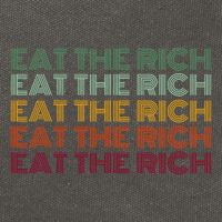 Eat The Rich Socialist Retro Cotton Canvas Backpack