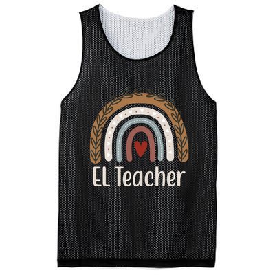 El Teacher Rainbow Heart Mesh Reversible Basketball Jersey Tank