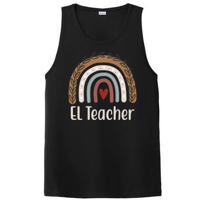 El Teacher Rainbow Heart PosiCharge Competitor Tank