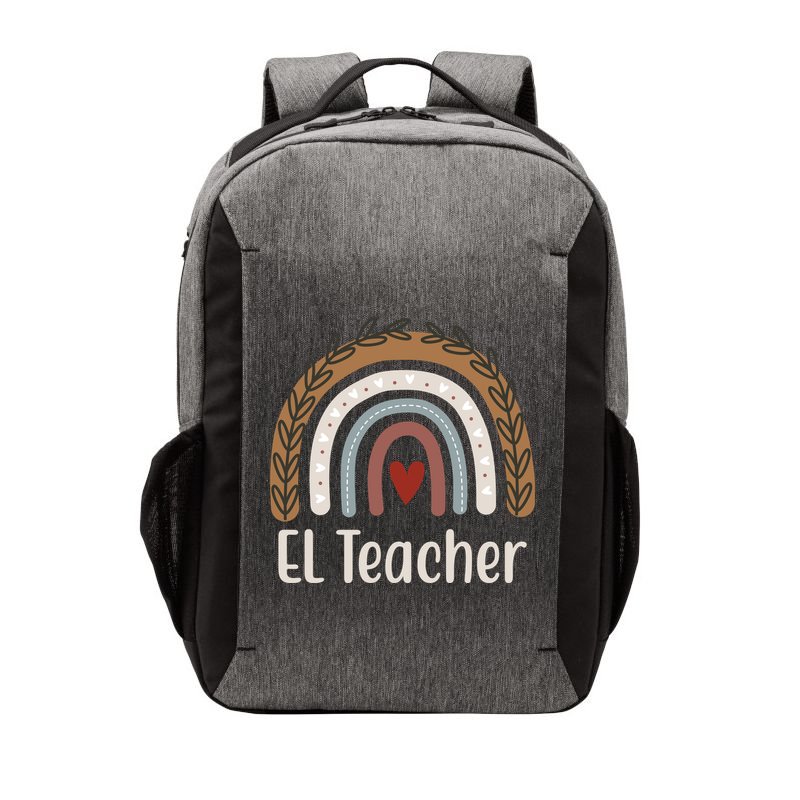 El Teacher Rainbow Heart Vector Backpack