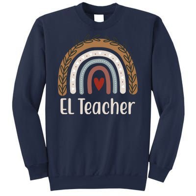 El Teacher Rainbow Heart Sweatshirt