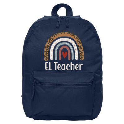 El Teacher Rainbow Heart 16 in Basic Backpack