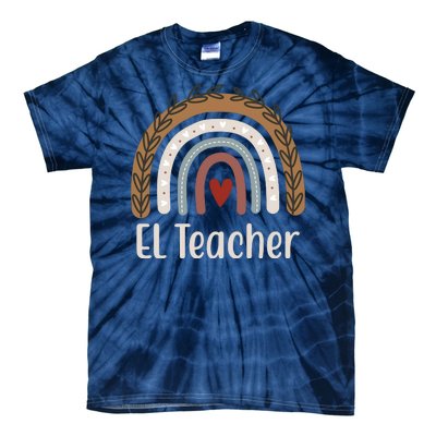 El Teacher Rainbow Heart Tie-Dye T-Shirt