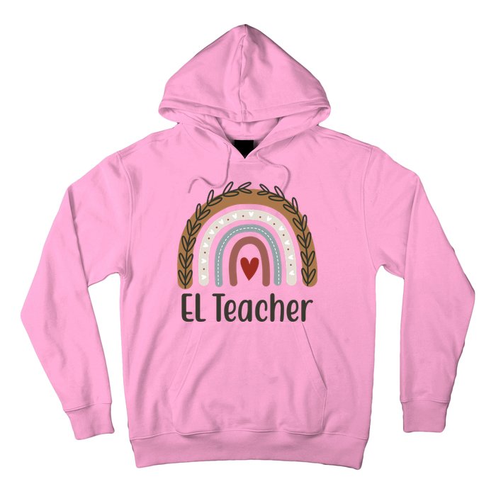 El Teacher Rainbow Heart Hoodie