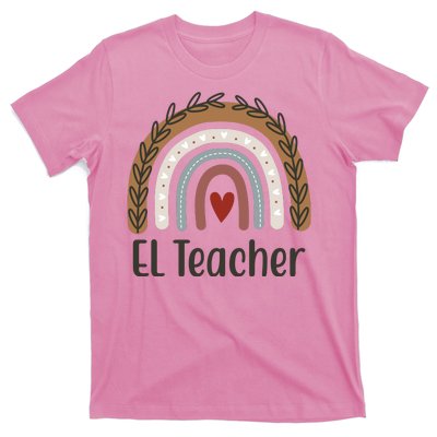 El Teacher Rainbow Heart T-Shirt