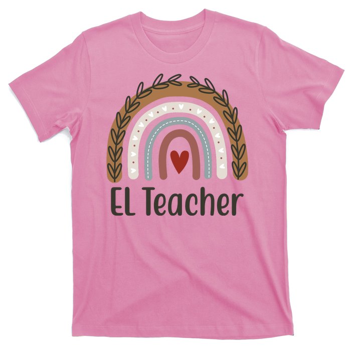 El Teacher Rainbow Heart T-Shirt