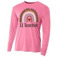 El Teacher Rainbow Heart Cooling Performance Long Sleeve Crew