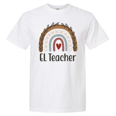 El Teacher Rainbow Heart Garment-Dyed Heavyweight T-Shirt