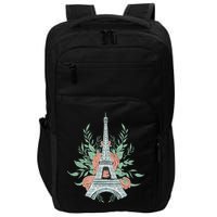 Eiffel Tower Rose Floral Impact Tech Backpack