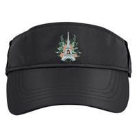 Eiffel Tower Rose Floral Adult Drive Performance Visor