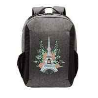 Eiffel Tower Rose Floral Vector Backpack