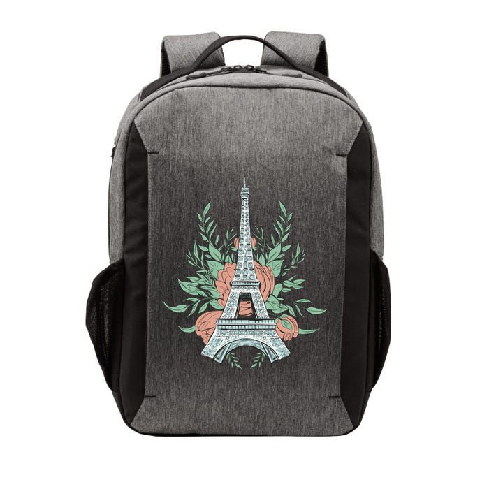 Eiffel Tower Rose Floral Vector Backpack