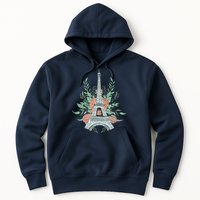 Eiffel Tower Rose Floral Hoodie