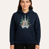 Eiffel Tower Rose Floral Hoodie