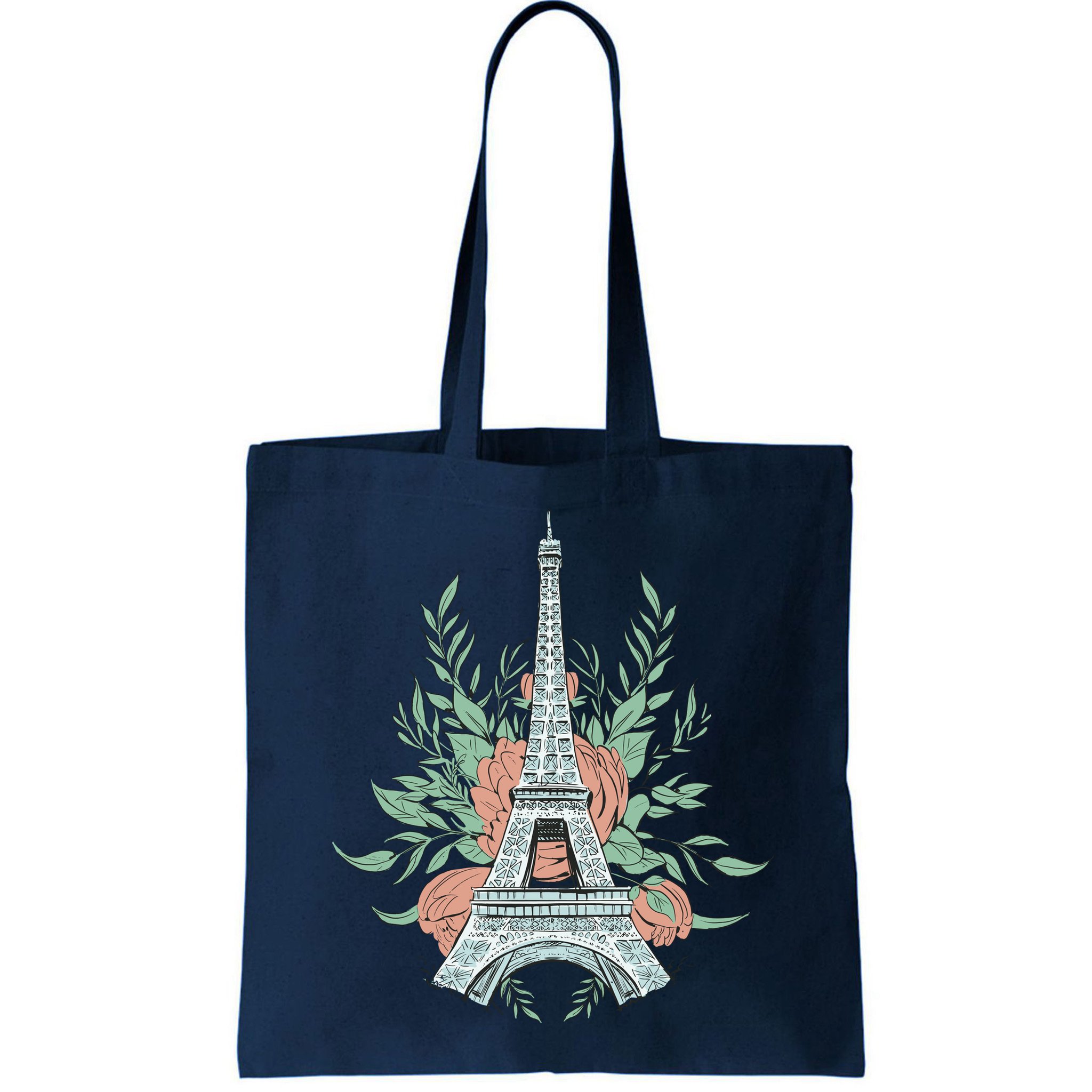 Eiffel Tower Rose Floral Bag
