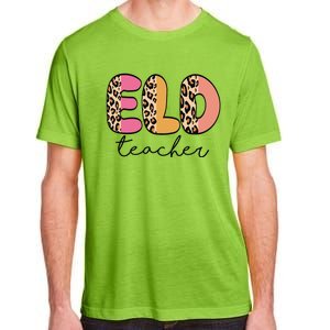 ELD Teacher Retro Leopard Back To School Adult ChromaSoft Performance T-Shirt