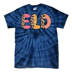 ELD Teacher Retro Leopard Back To School Tie-Dye T-Shirt