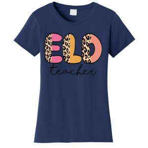 ELD Teacher Retro Leopard Back To School Women's T-Shirt