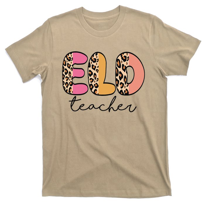 ELD Teacher Retro Leopard Back To School T-Shirt