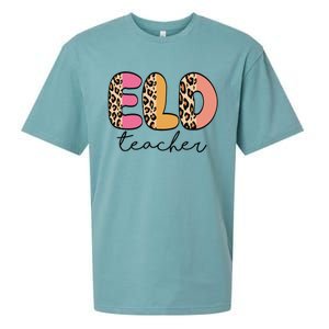 ELD Teacher Retro Leopard Back To School Sueded Cloud Jersey T-Shirt