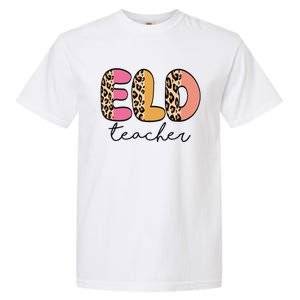 ELD Teacher Retro Leopard Back To School Garment-Dyed Heavyweight T-Shirt