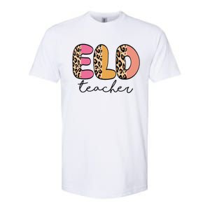 ELD Teacher Retro Leopard Back To School Softstyle CVC T-Shirt