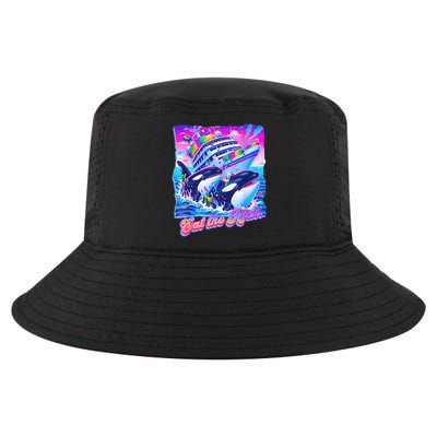 Eat The Rich Whale 90s Orca Funny Whale Animal Yacht Retro Cool Comfort Performance Bucket Hat