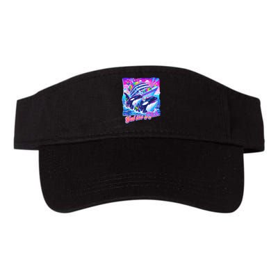 Eat The Rich Whale 90s Orca Funny Whale Animal Yacht Retro Visor