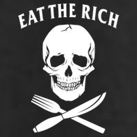 Eat The Rich Funny Anti Capitalism Tee 7 Panel Mesh Trucker Snapback Hat
