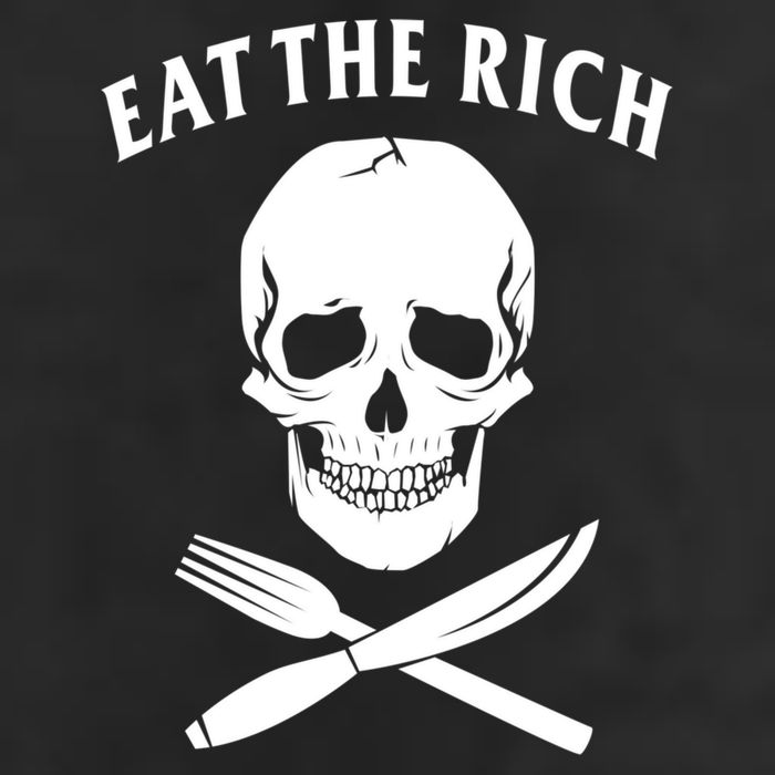 Eat The Rich Funny Anti Capitalism Tee 7 Panel Mesh Trucker Snapback Hat