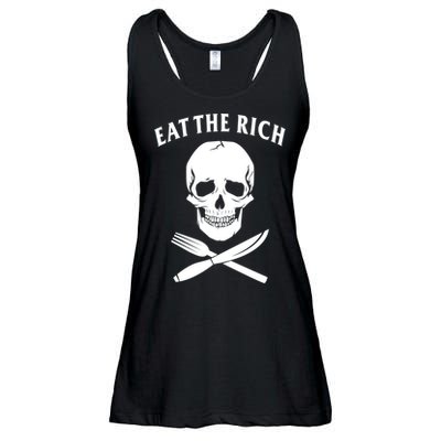 Eat The Rich Funny Anti Capitalism Tee Ladies Essential Flowy Tank