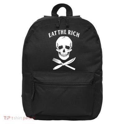 Eat The Rich Funny Anti Capitalism Tee 16 in Basic Backpack