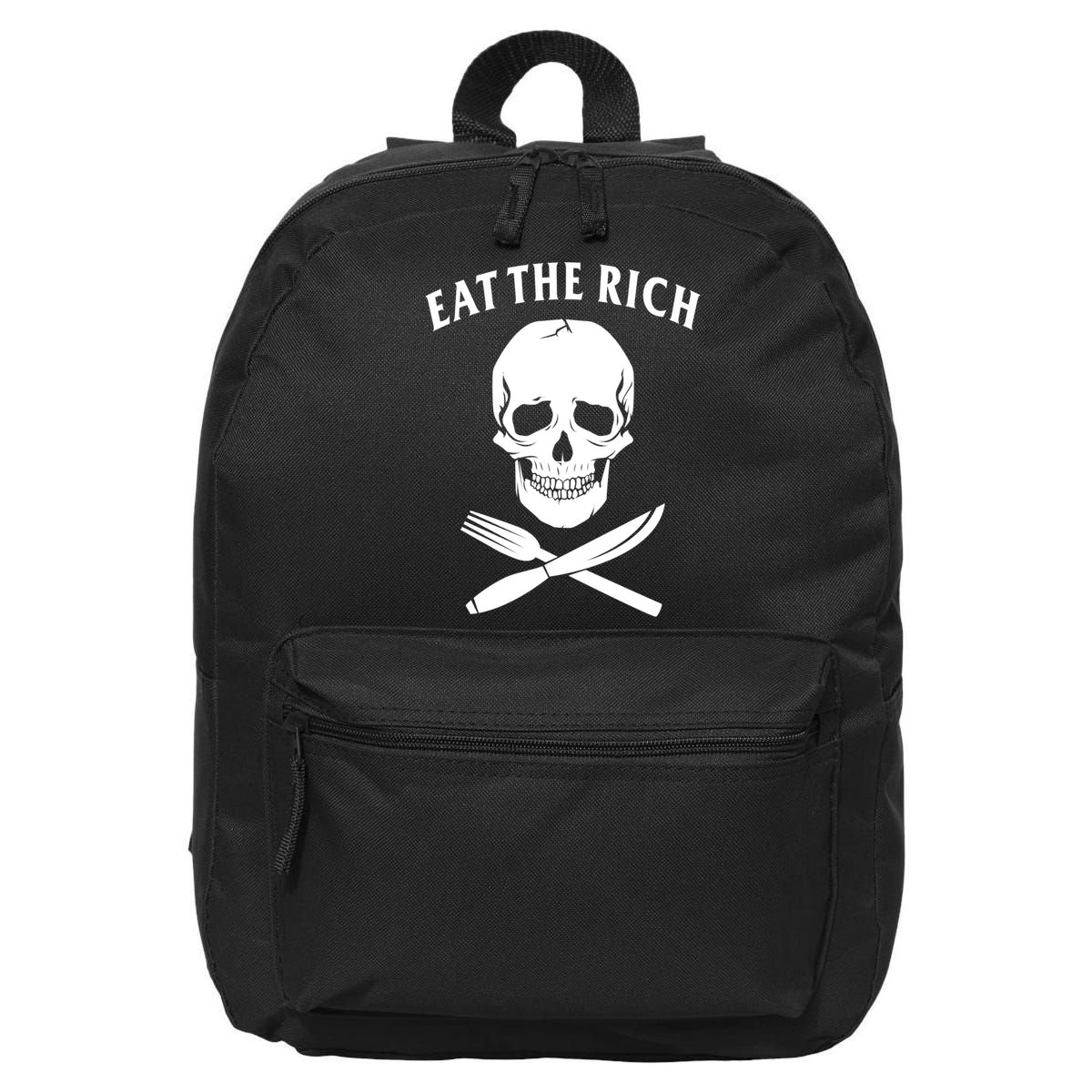 Eat The Rich Funny Anti Capitalism Tee 16 in Basic Backpack