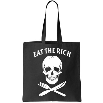 Eat The Rich Funny Anti Capitalism Tee Bag