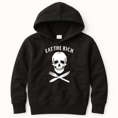 Eat The Rich Funny Anti Capitalism Tee Kids Hoodie