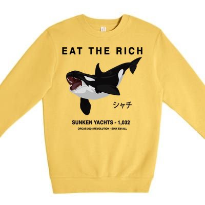 Eat The Rich Orca Revolution 2024 Premium Crewneck Sweatshirt