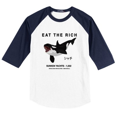 Eat The Rich Orca Revolution 2024 Baseball Sleeve Shirt