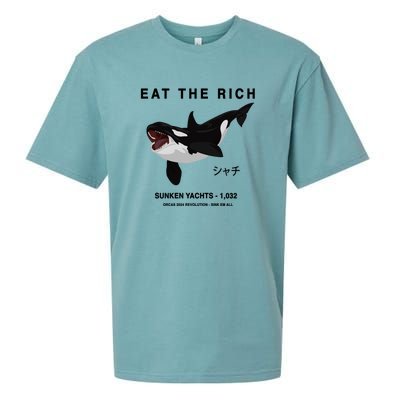 Eat The Rich Orca Revolution 2024 Sueded Cloud Jersey T-Shirt