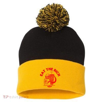 Eat The Rich Doner DöNer Kebab Karl Marx Socialist Hasan Piker Pom Pom 12in Knit Beanie